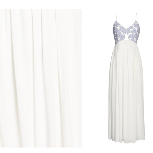 Tularosa Lace Bryce Maxi Dress In Blue Cream - Picture 6 of 7